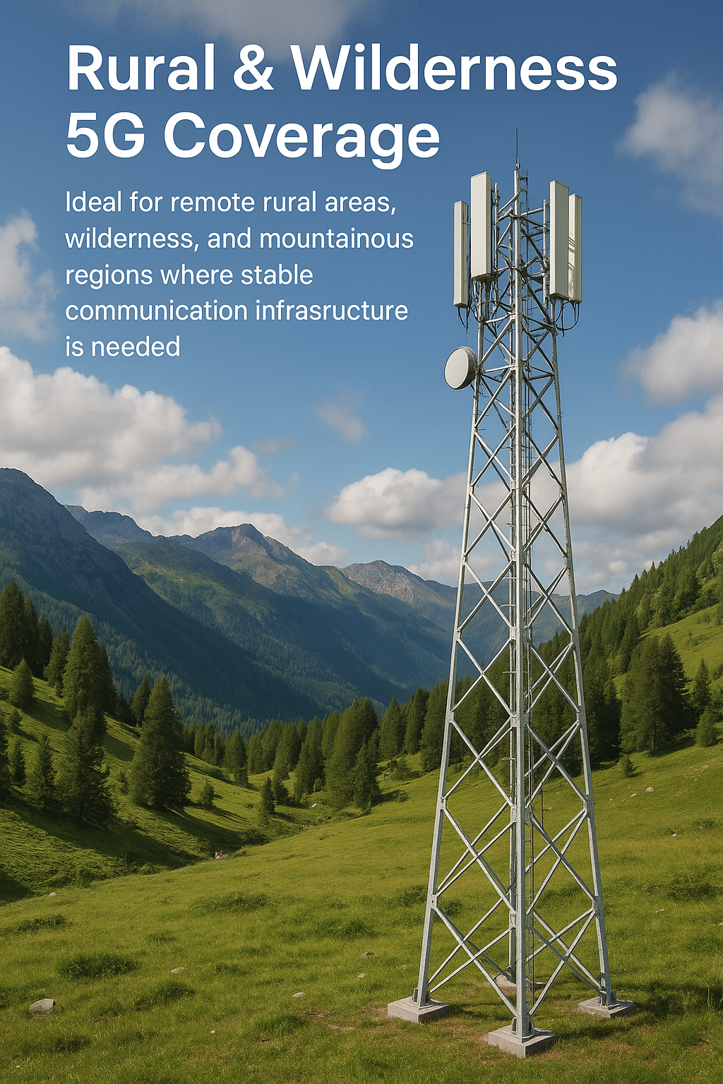 Telecom Tower of Rural & Wilderness 5G Coverage