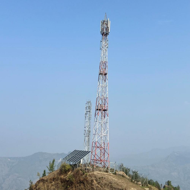 Telecom Tower With Communication Portable Shelter Telecom Steel Structure Cabinet