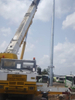 Steel Light Pole Tower with Lifting System and External Motor