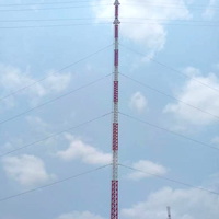 Antenna Telecommunication Steel Guyed Mast Lattice Tower 