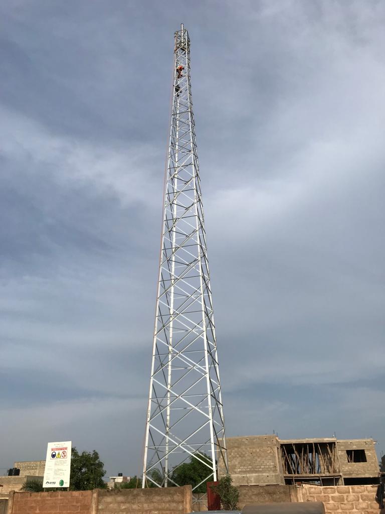 40m 4 leg angular telecom tower to West Africa
