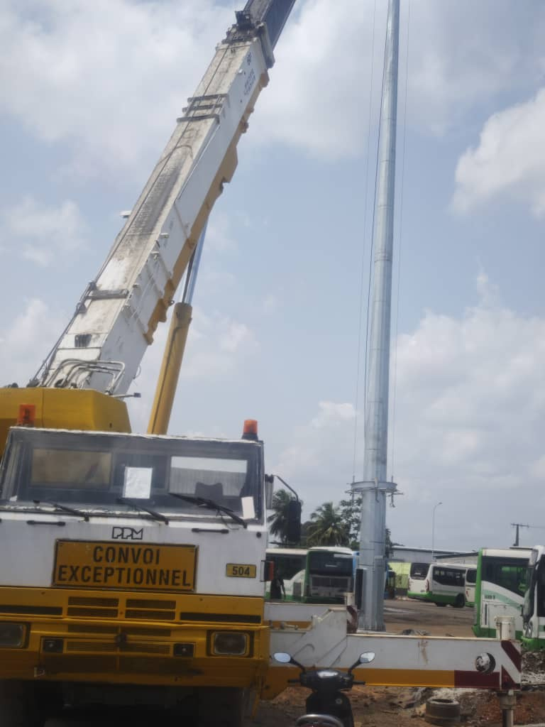 Steel Monopole Tower for Telecom Signal Transmission